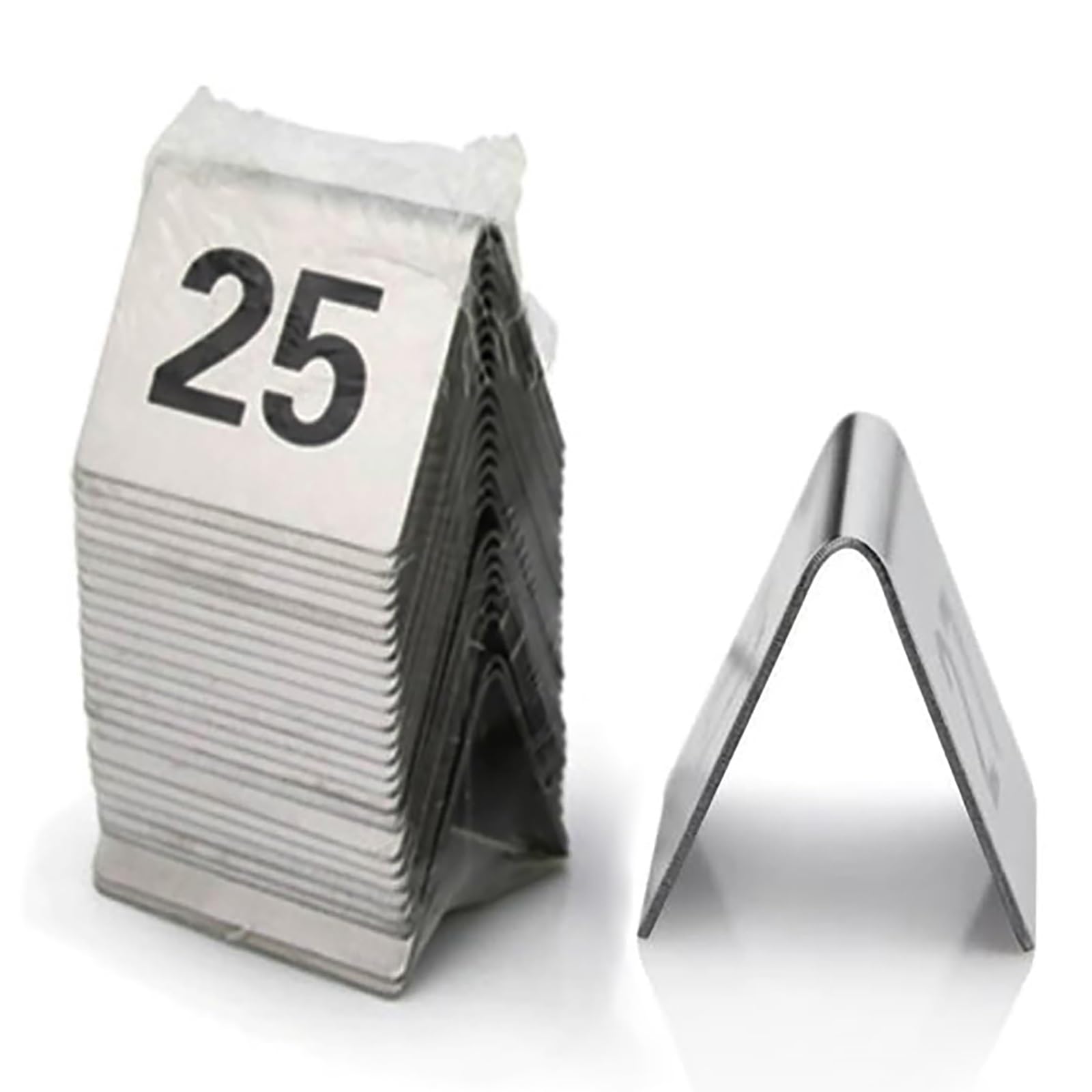 Numéros de Table de Restaurant Chevalets De Table Numérotés en acier inoxydable de 1 à 100, Porte-places Table Numéro Signe pour mariages, restaurants, cafés, fêtes, banquets, 5 x 5 cm(1-25 (5x4cm))