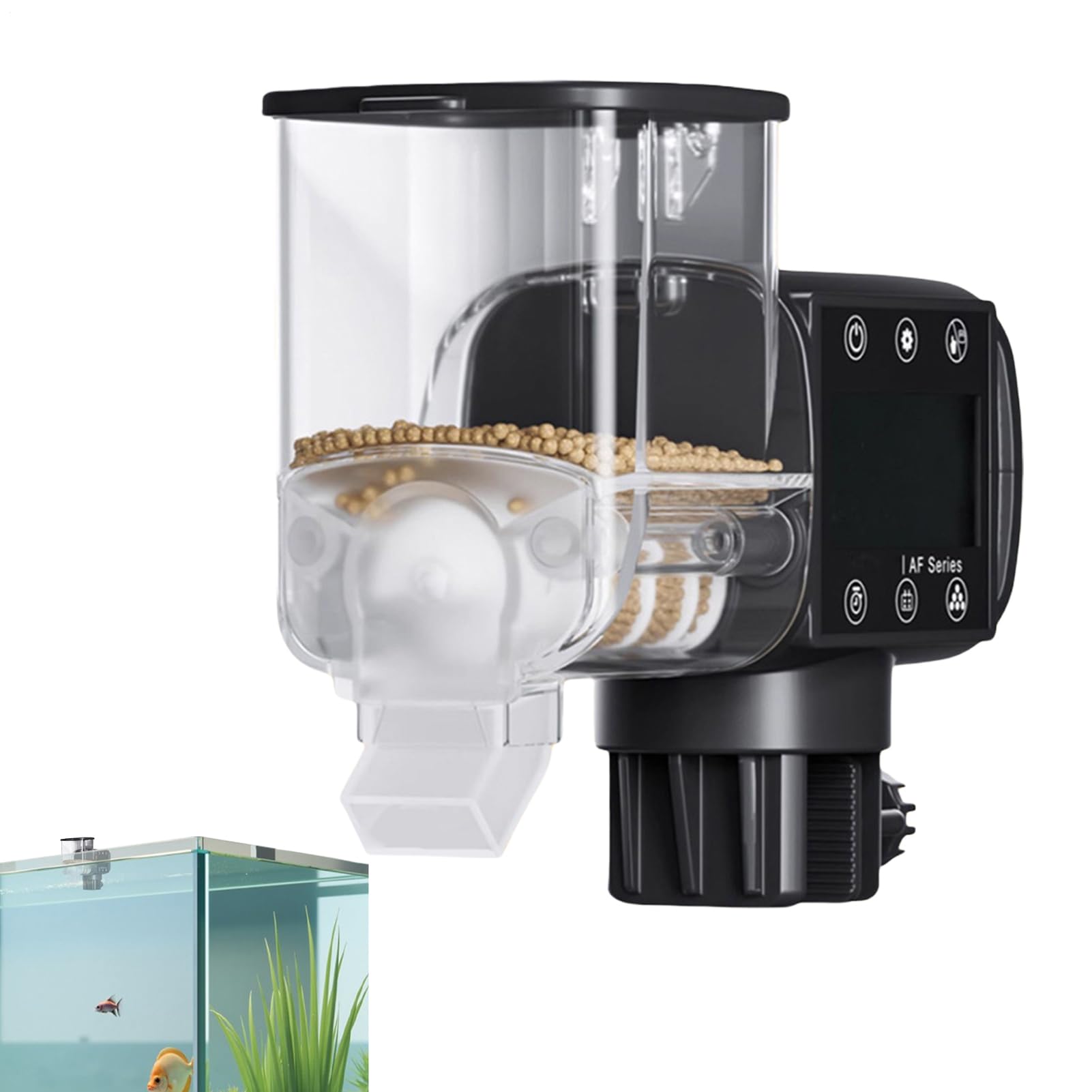 Alimentatore Per Acquario Distributore Di Mangime A Batteria Con Timer Per | Mangiatoia Per Acquario Con Timer Vacanza All'Aperto Casa Acquario Viaggi Brevi Quotidiani Appassionati