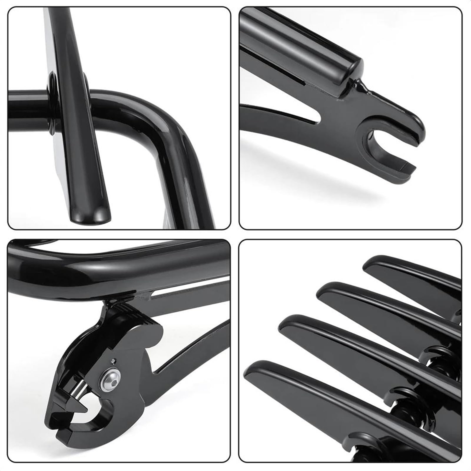 Mensola Portabandiera Per Moto Con Base Regolabile - Compatibile Con Sportster XL883, Touring FLHT, Road King Glide - Colore Cromato