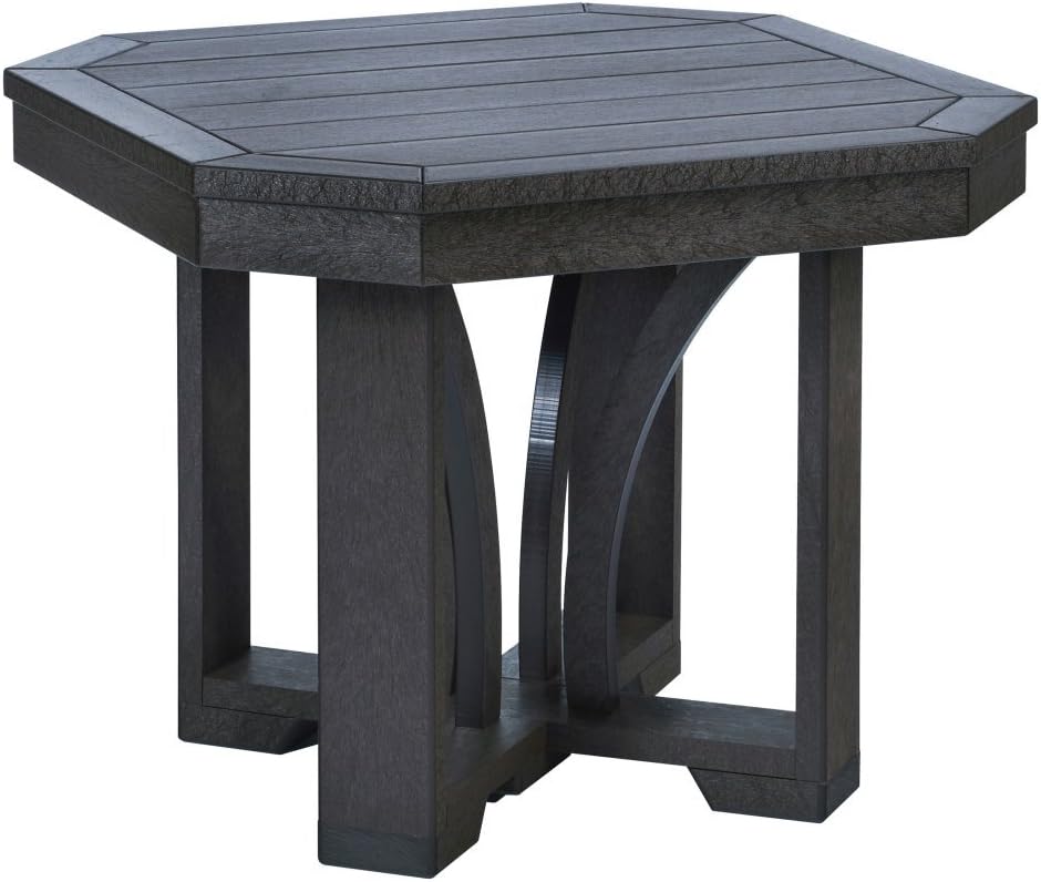 Recycled Plastic 25" Square End Table, Black, 24-1/2"L x 24-1/2"W x 20"H