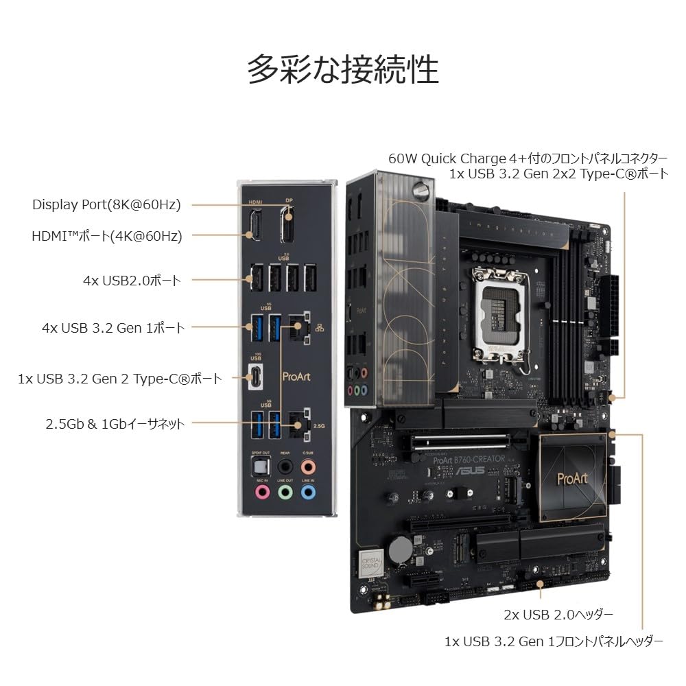 Amazon | ASUS PROART B760-CREATOR intel 第14・13・12世代 CPU