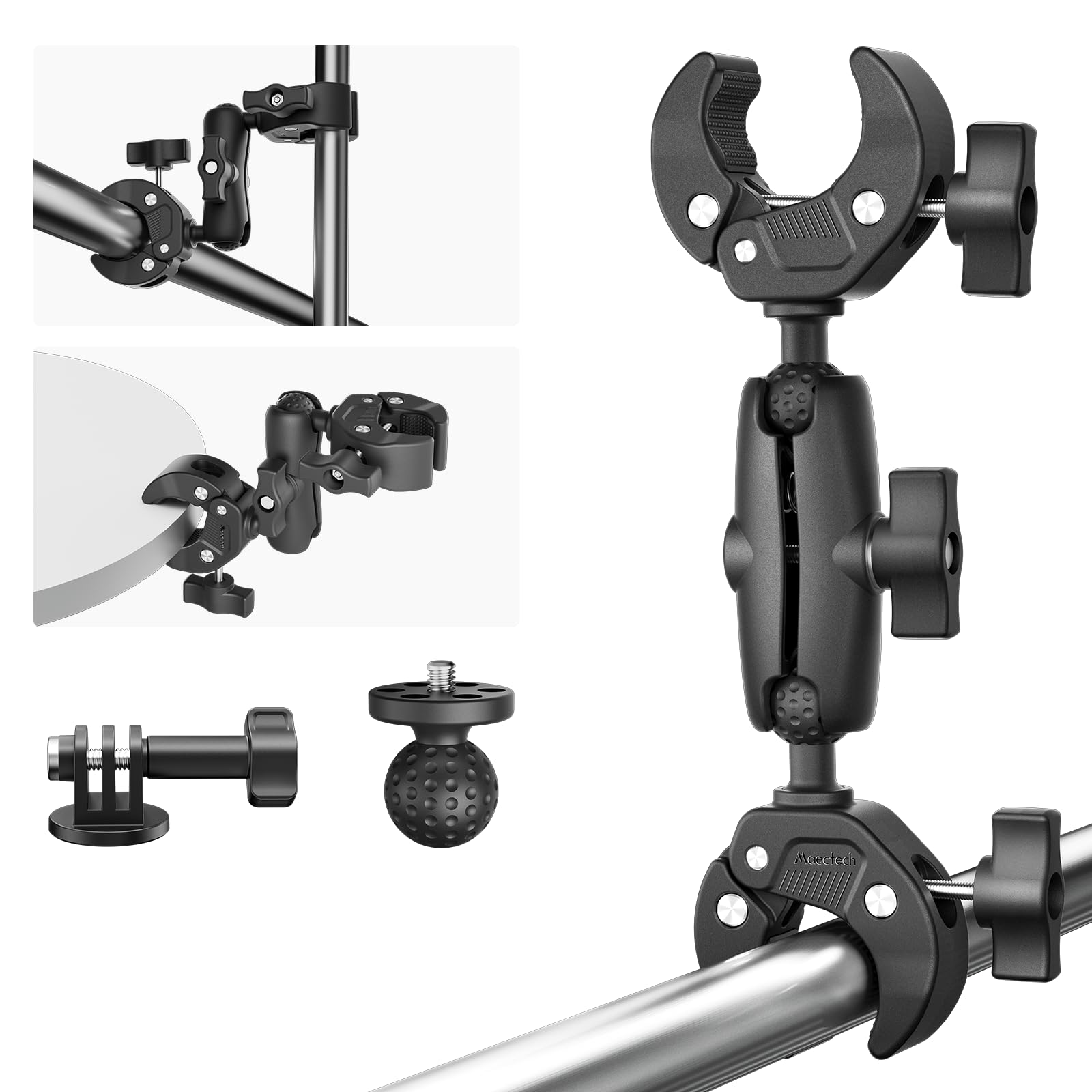 Accessori Supporto a Doppio Grip Super Montaggio per Ombrello Fermo per Polo Camera su Moto Supporto per Scrivania