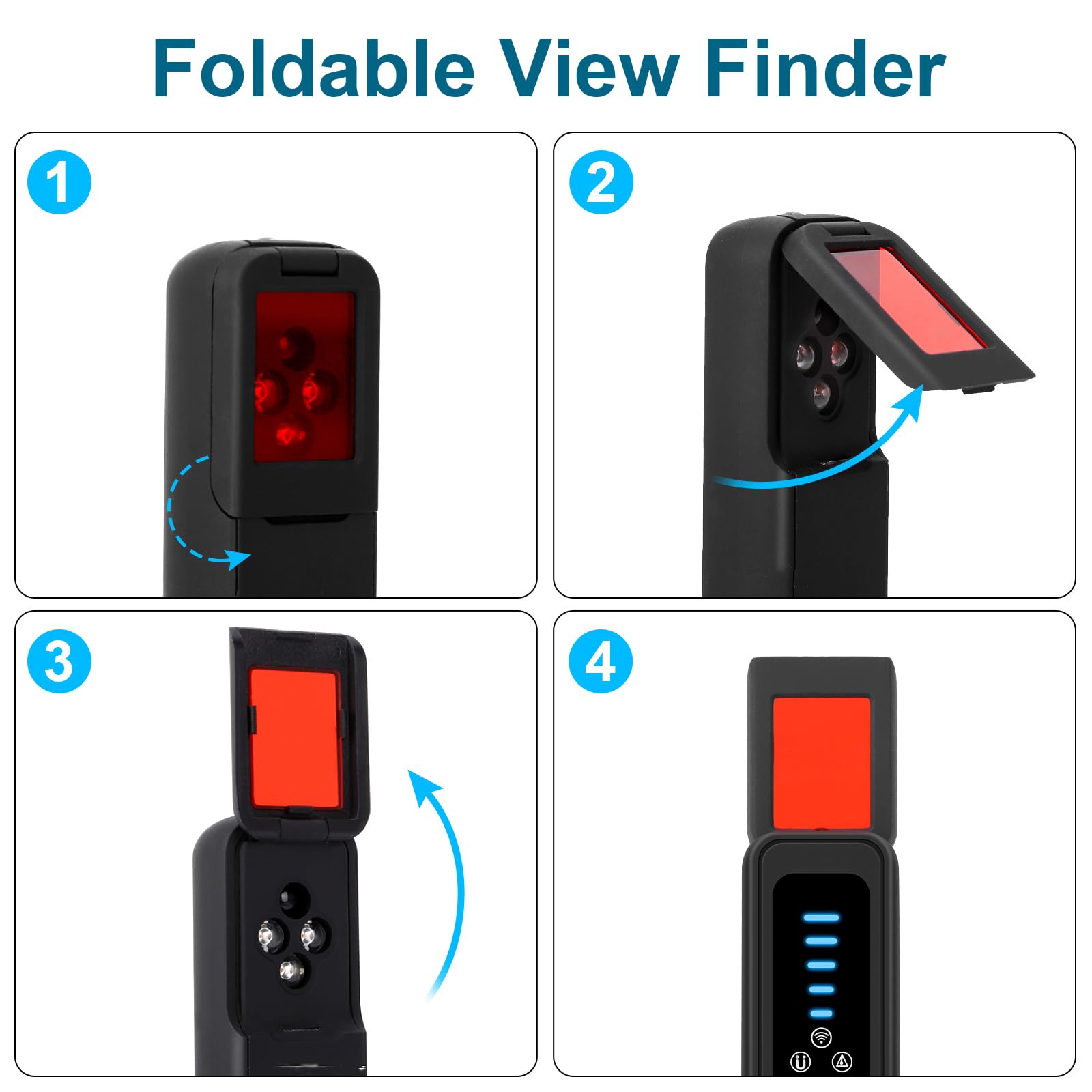 Verdeckter Kamera-Detektor, Spionagekamera-Finder, Insekten-Scanner & Kamera-Detektor, GPS-Tracker & Abhörgerät-Detektor, ideal für Hotels, Badezimmer, Häuser, Büros, Fahrzeuge und Reiseeinstellungen