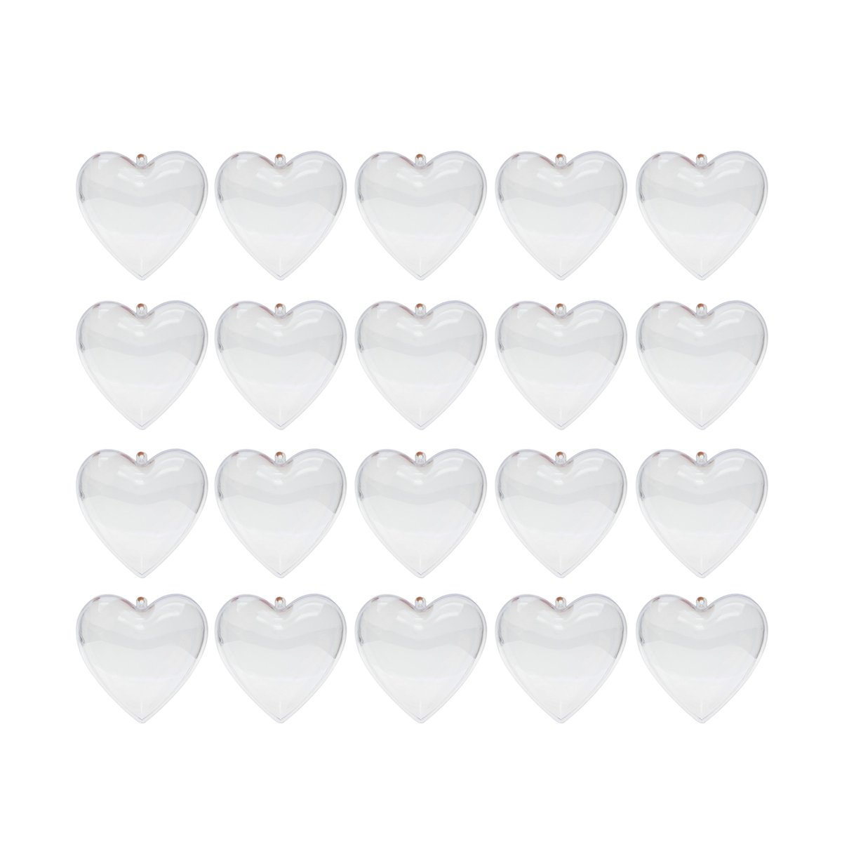 Buy Saim Fillable Balls Ornaments, 80mm Clear Plastic Acrylic Heart