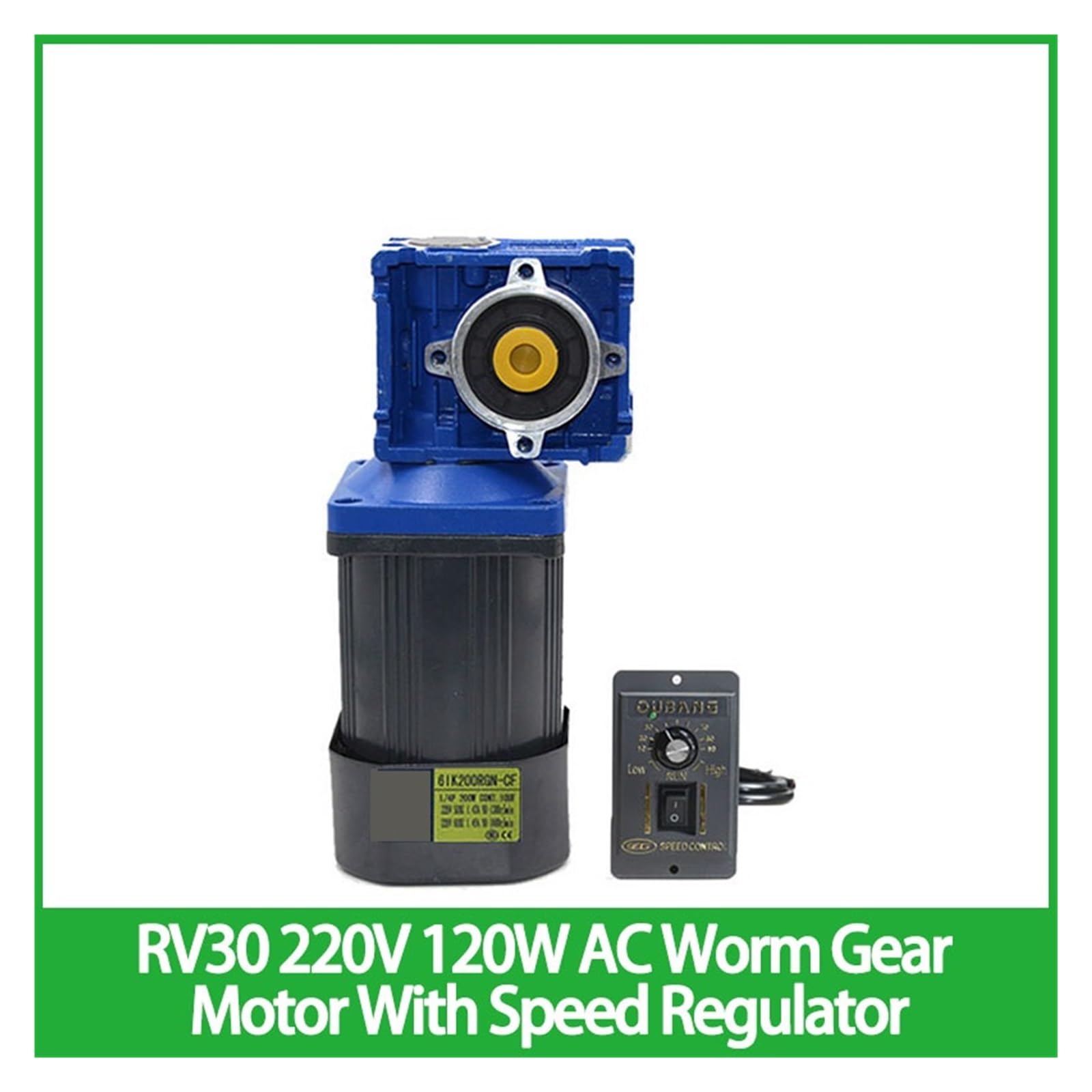 Motor de engranaje helicoidal RV30 220 120W AC con reductor de vcidad, regulador de vcidad, alto par, gran oferta, diámetro de entrada del Motor 11mm,Bajo Ruido(0-270RPM 220V)