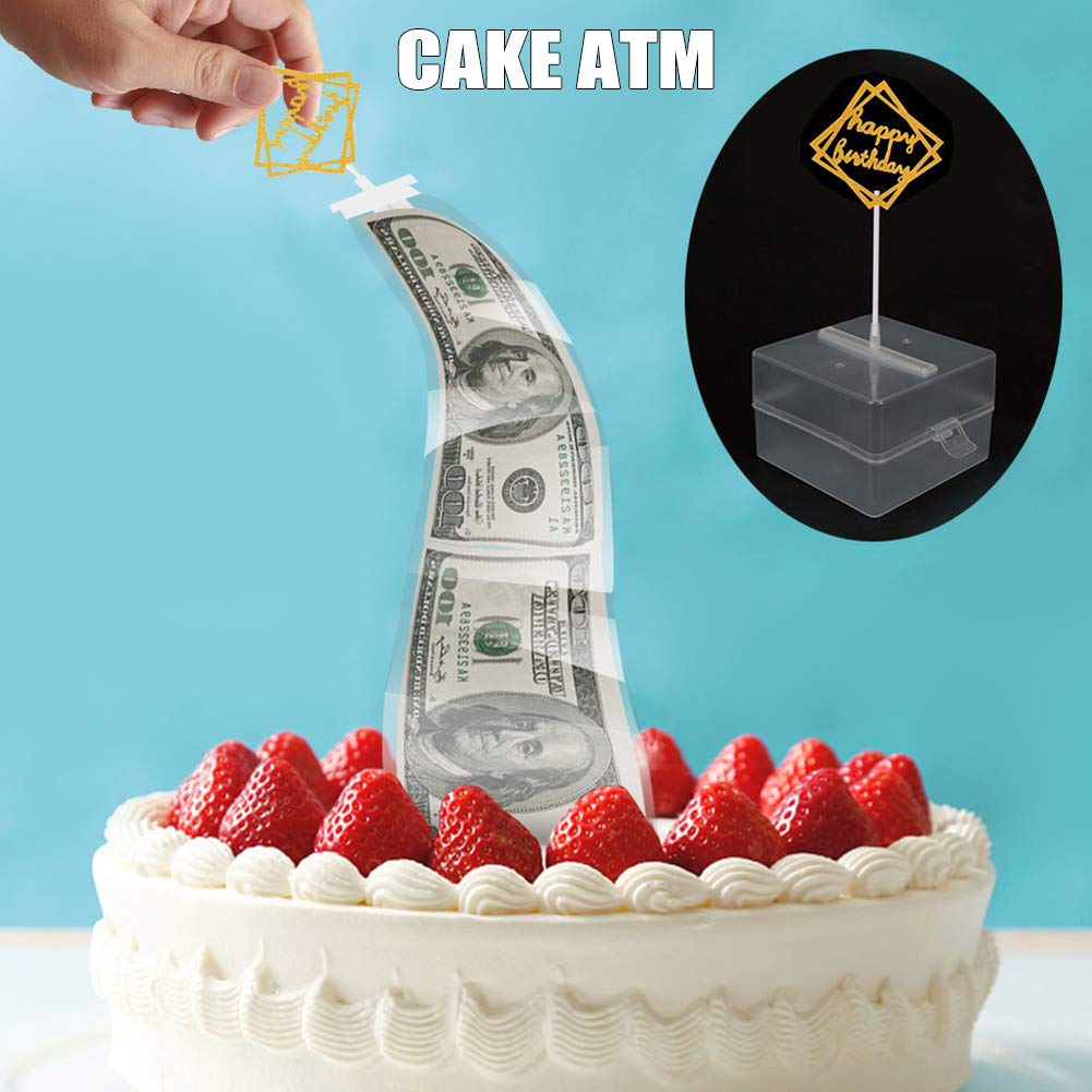 Buy Doublele Atm for Cakes,Money Cake Money Pulling Box Cake ATM Money