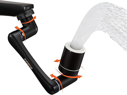 Spurtar - Extensor de grifo, grifo de extensión multifuncional giratorio de 1080 + 360, grifo de filtro universal contra salpicaduras, extensor de