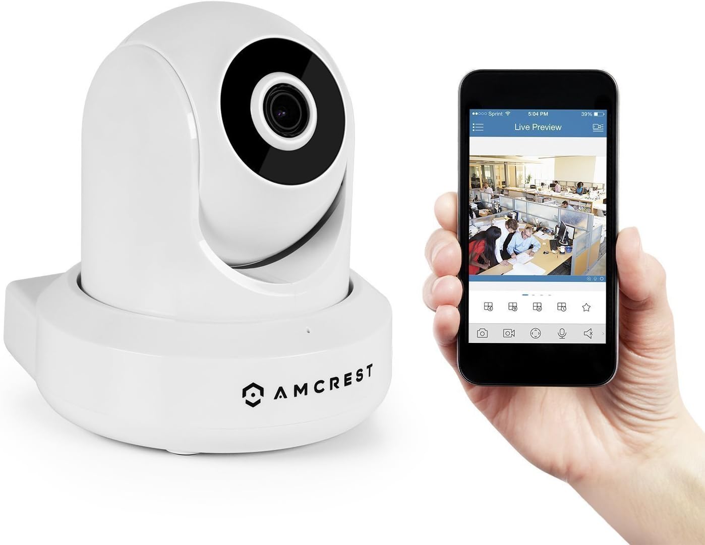 Gеt Dіѕсоunt оƒƒеr Amcrest ProHD 1080P POE (Power Over Ethernet) IP Camera with Pan/Tilt, Two-Way Audio, Optional Cloud Recording, Full HD (1920TVL) @ 30FPS, Wide 90° Viewing Angle and Night Vision IP2M-841EW (White)