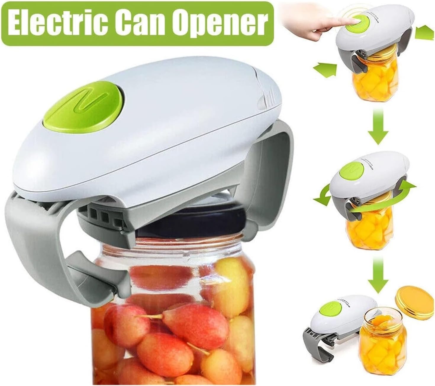 Fit for Electric Can Opener - One Touch Operated Tin Opener for Easy Opening of Cans and Bottles(C)