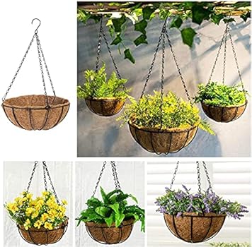 Doublure Panier Suspendu Lot 3 Doublures Fibre Coco Paniers Suspendus - 20/25/30 Cm - Rétention Eau - Écologique Panier Plante