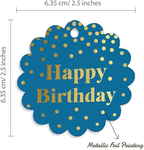 Miniatura 331 de Etiquetas colgantes para botellas de feliz cumpleaños, paquete de 100 unidades Blanco,Aqua Blue,Negro,Azul,Azul turquesa oscuro,Rosa
