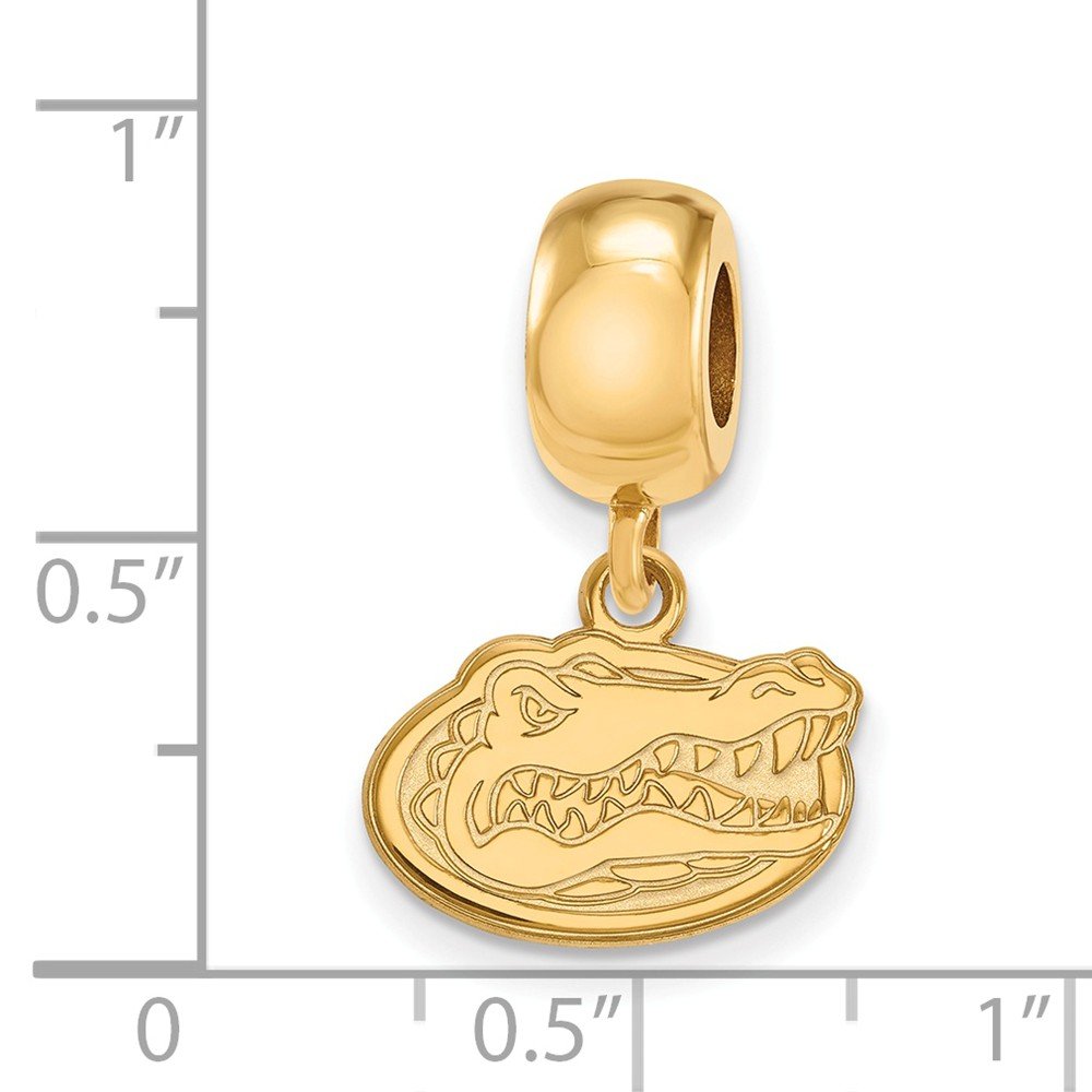 Florida Bead Charm Extra Small (3/8 Inch) Dangle (Gold Plated)