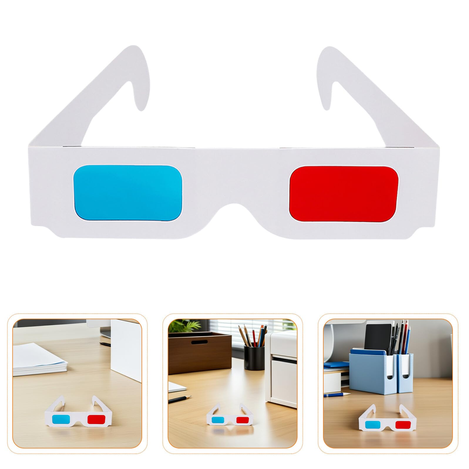 Occhiali 3d Rosso Blu 200 Pezzi in Carta per Visione Anaglifa | Confezione Multipla, Uso Cinema e Film in Famiglia, Compatibilità Generale