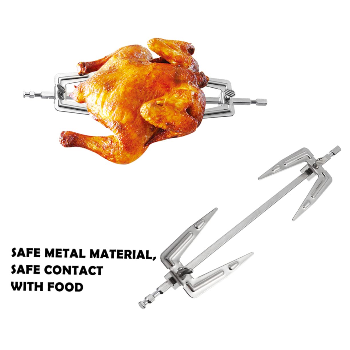 ibasenice 3pezzi Forchetta Per Barbecue in Inossidabile Forchetta Versatile Per Carne Friggitrice Ad Aria Accessori Pratici Per Barbecue e Resistente Temperature Riutilizzabile e Facile Da l