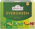 Ahmad Tea Green Tea, Evergreen Selection Pack Teabags, 60 Foil Teabags - Caffeinated & Sugar-Free
