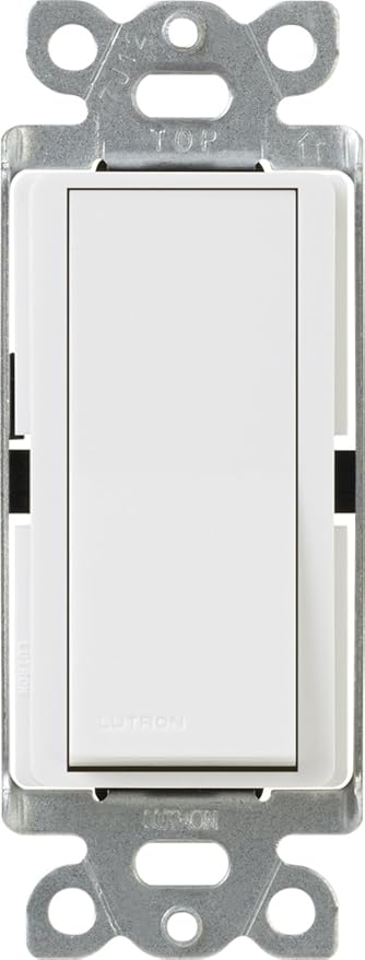 Lutron CA-3PSNL-WH Diva Satin Colors 15-Amp 3-Way Switch with Locator Light, White