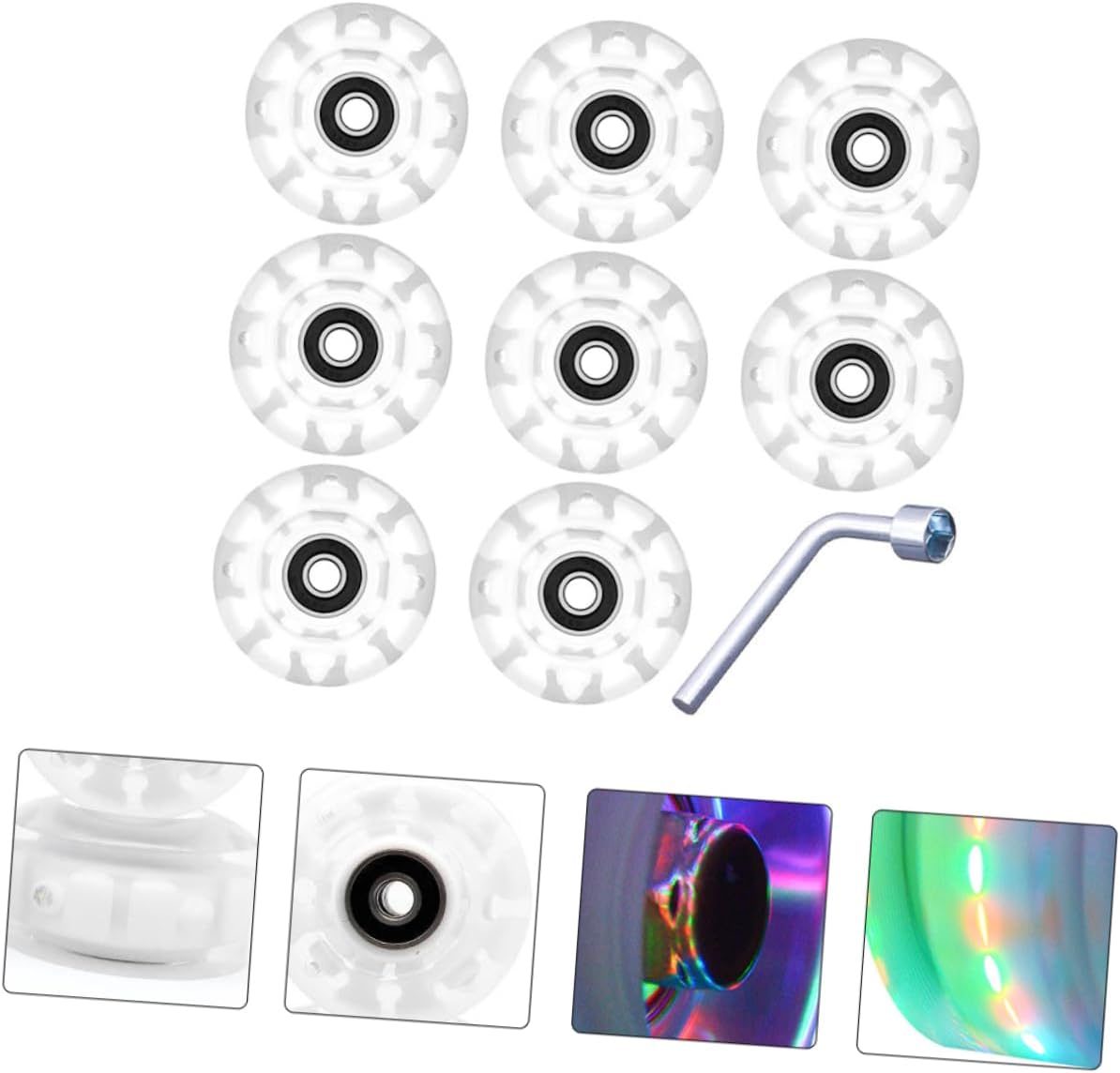 Roller Skate Accessories Tackling Wheel Light up Skates Wheels Skating