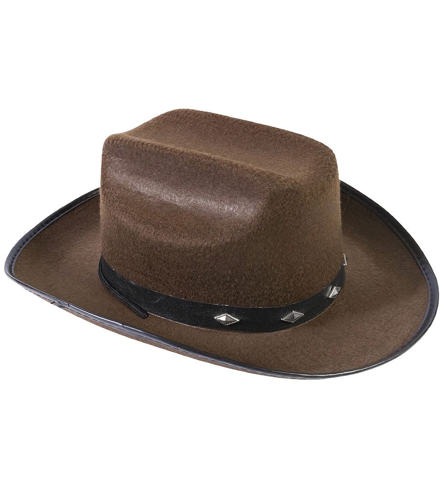 Funny Party Hats Cowboy Hat - Studded Cowboy Hat - Cowboy Costume Accessories - Brown Cowboy Hat