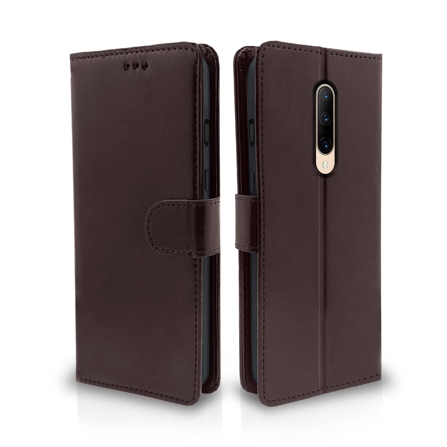 Pikkme Oneplus 7 Pro Flip Case Leather Finish | Inside TPU with Card Pockets | Wallet Stand and Shock Proof | Magnetic Closing | Complete Protection Flip Cover for Oneplus 7 Pro (Coffee) (B0BK6PJWMH) Amazon Price History, Amazon Price Tracker