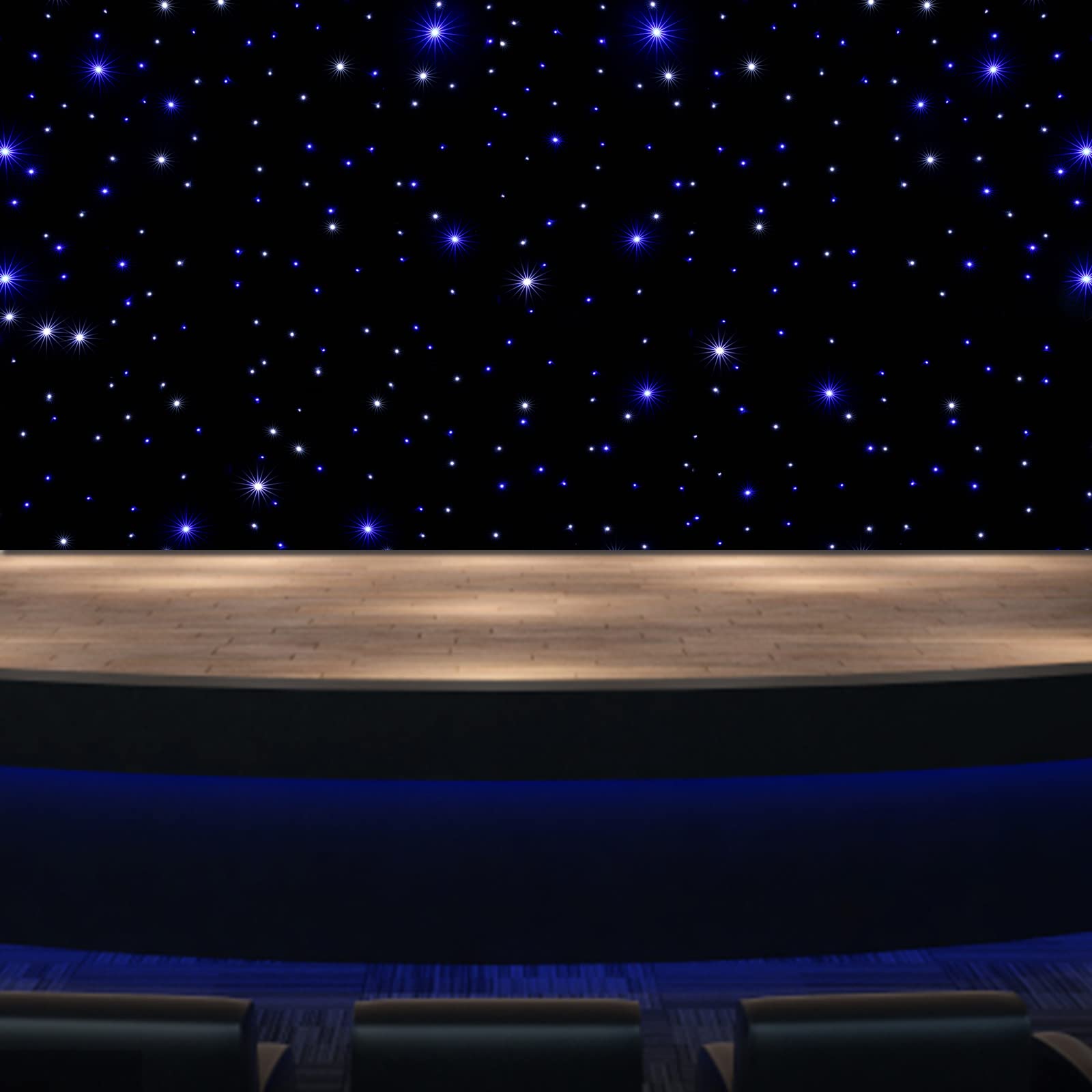 Led Star Gordijn Podium Doek met Controller, Led Star Drop Gordijn