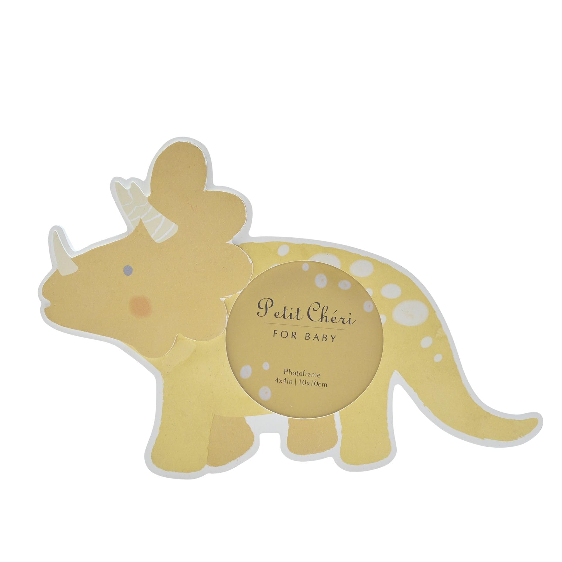 Chichi Unisex Multicoloured Dinosaur Wooden Yellow Frame - Triceratops