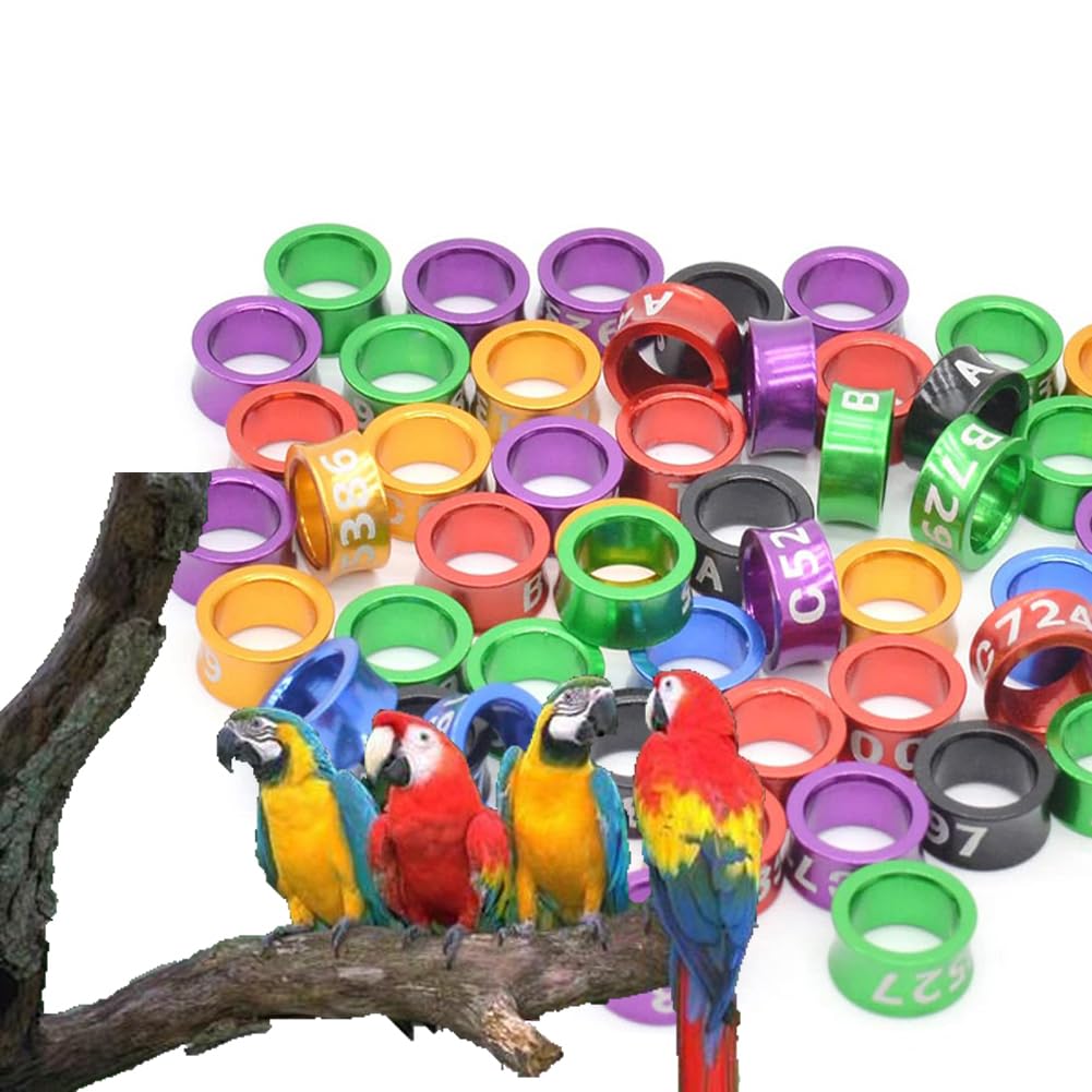 Anillos de Aluminio for Patas de Paloma, Bandas for Patas numeradas de Colores Mezclados for Pollos, codornices, Loros y Suministros for Aves de Corral(Mixed Colors7.0mm,150pc)
