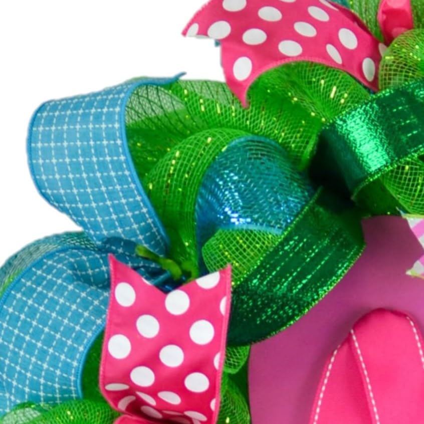 Miniatura 2 de Flip Flop Summer Wreath - Pool Spring Beach Lake House Decor  Sandals Lime Green Turquoise Pink