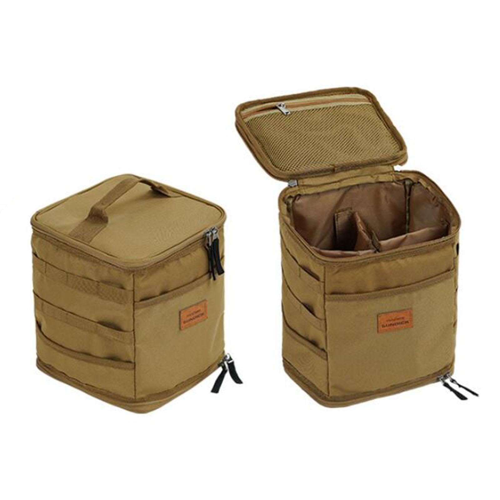 F Fityle Picnic Mochila Organizadora de Utensilios Bolsa para de Gas Funda Porta Cubiertos Material Oxford Impermeable Adecuada para Actividades