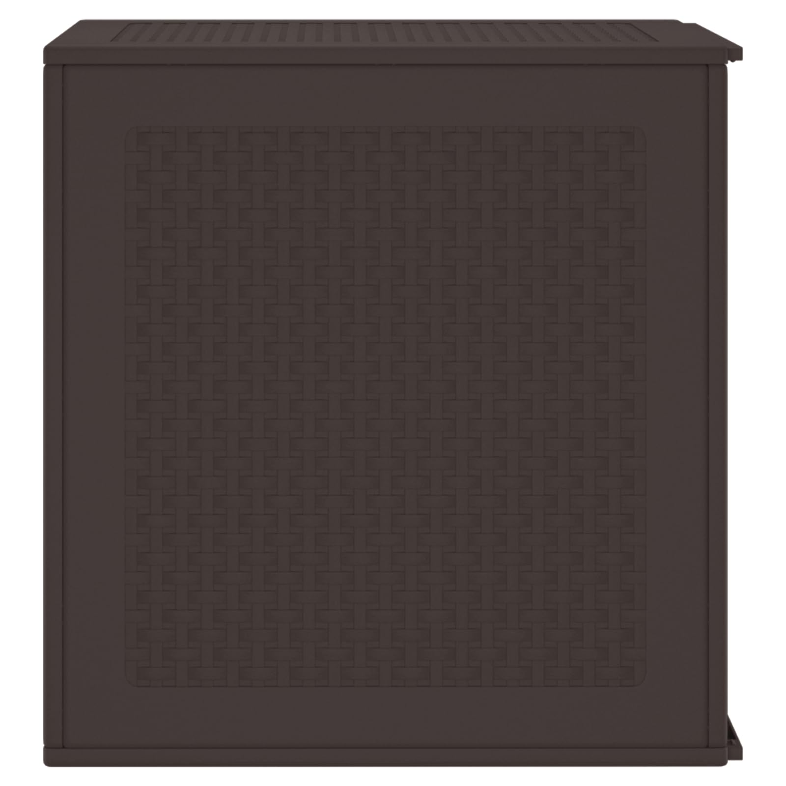 Gartentruhe aus PP Kunststoff Braun 55x53x57 cm Außenlagerbox mit UV-Schutz und texturierter Oberfläche für Terrasse Gartenmöbel Aufbewahrung