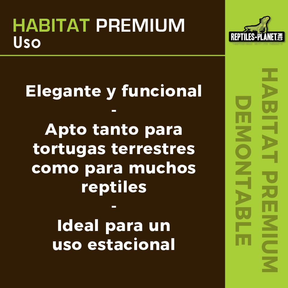 Reptiles Planet - Terrario Hábitat Premium Desmontable - 76,2x30,5x30,5 cm