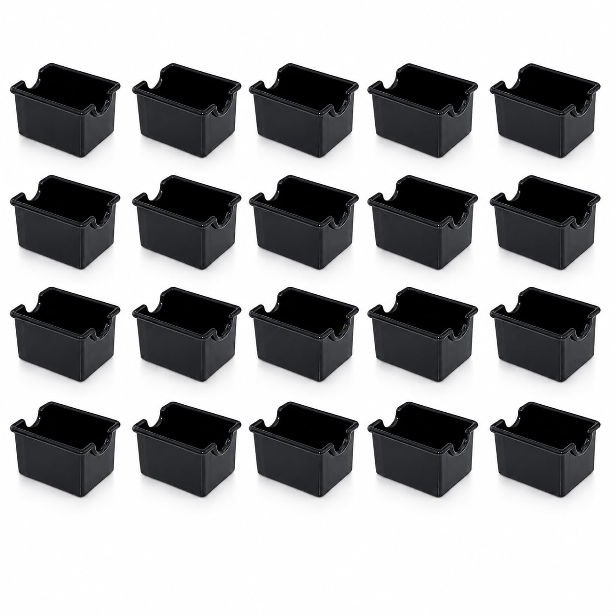 New Star Foodservice Black Restaurant-Grade Plastic Sugar Packet Holder, San Material, Set Of 24