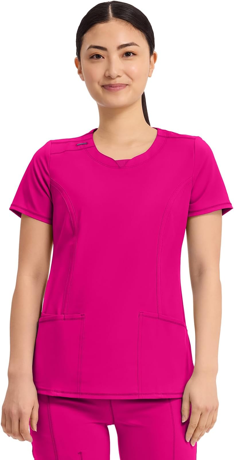 Cherokee Infinity Scrubs for Women Round Neck Scrub Top with 3 Pockets & 360° Stretch-2624A
