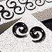 Qmcandy 9 Pairs Acrylic Spiral Taper Set Spiral Ear Stretching Kit Gauges 14G 12G 10G 8G 6G 4G 2G 0G 00G, Black