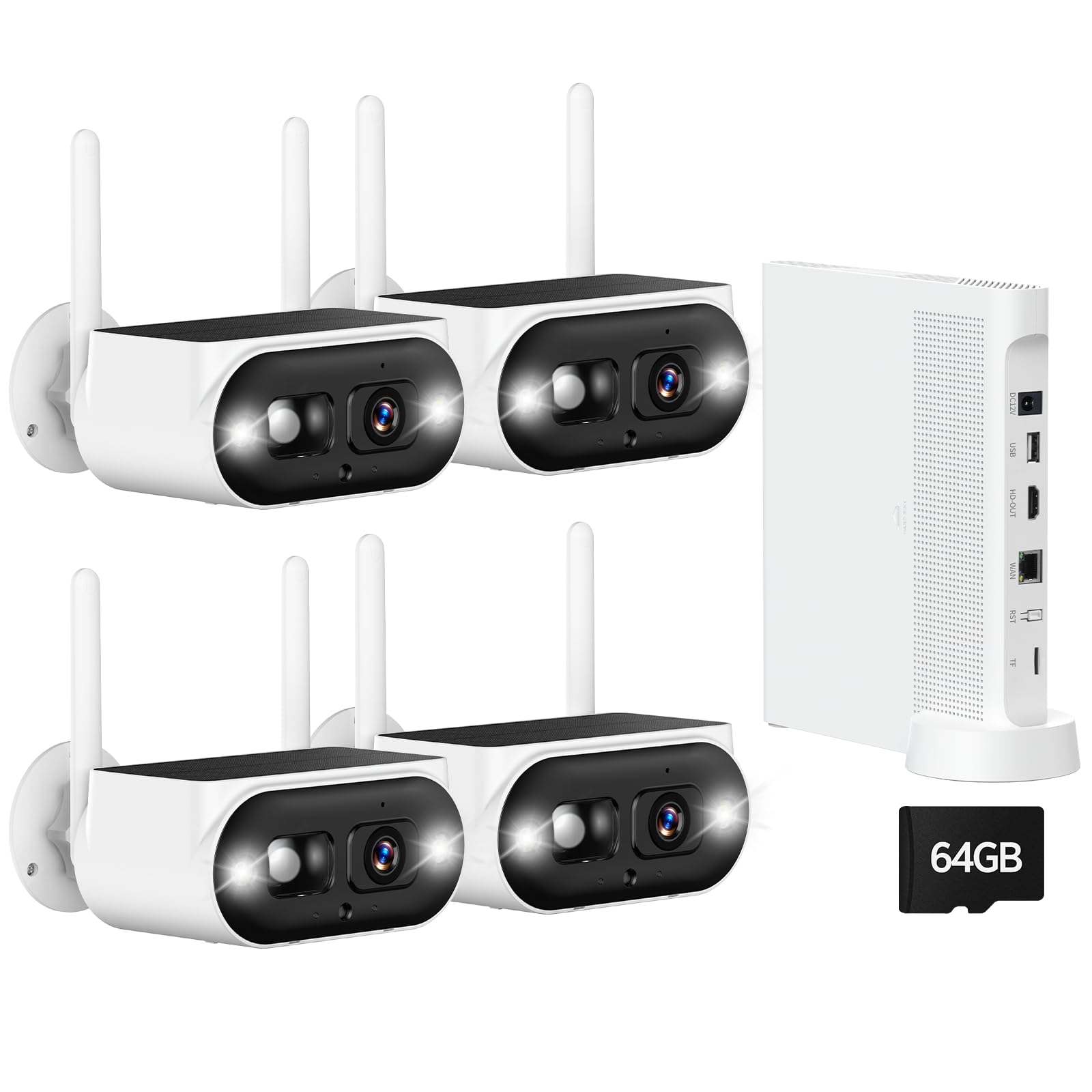 Solar Security Cameras Wireless Outdoor, 4-Camera System with 10CH NVR, No Monthly Fee, 2K Resolution, Color Night Vision, PIR Motion Alerts, Two-Way Audio, No Monthly Fee, Local Storage-image-29