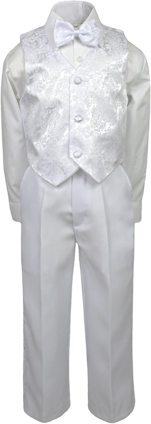 Baby Kids Baptism White Suit Color Silver Embroidery Virgin Mary Pope Back Sm-7