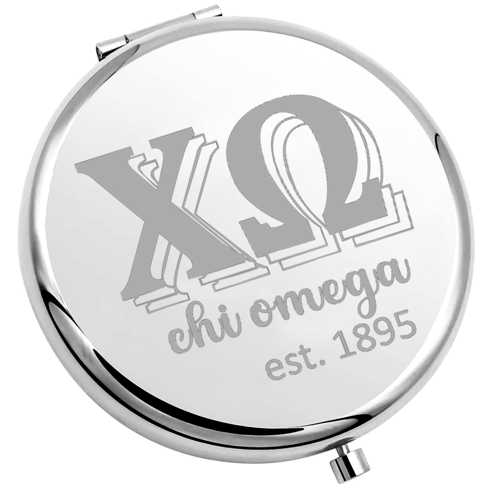 FUNYSOSorority Compact Mirror XO Merch Sorority Club Gifts For Girl Women (omega est 1895 UK)