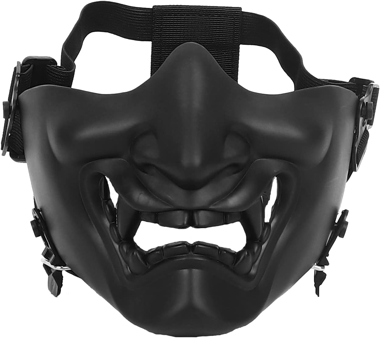 Anyoupin Airsoft Half Face Protective Masks,Army Fans Supplies for Halloween Airsoft Paintball CS Game Cosplay and Party(Black)