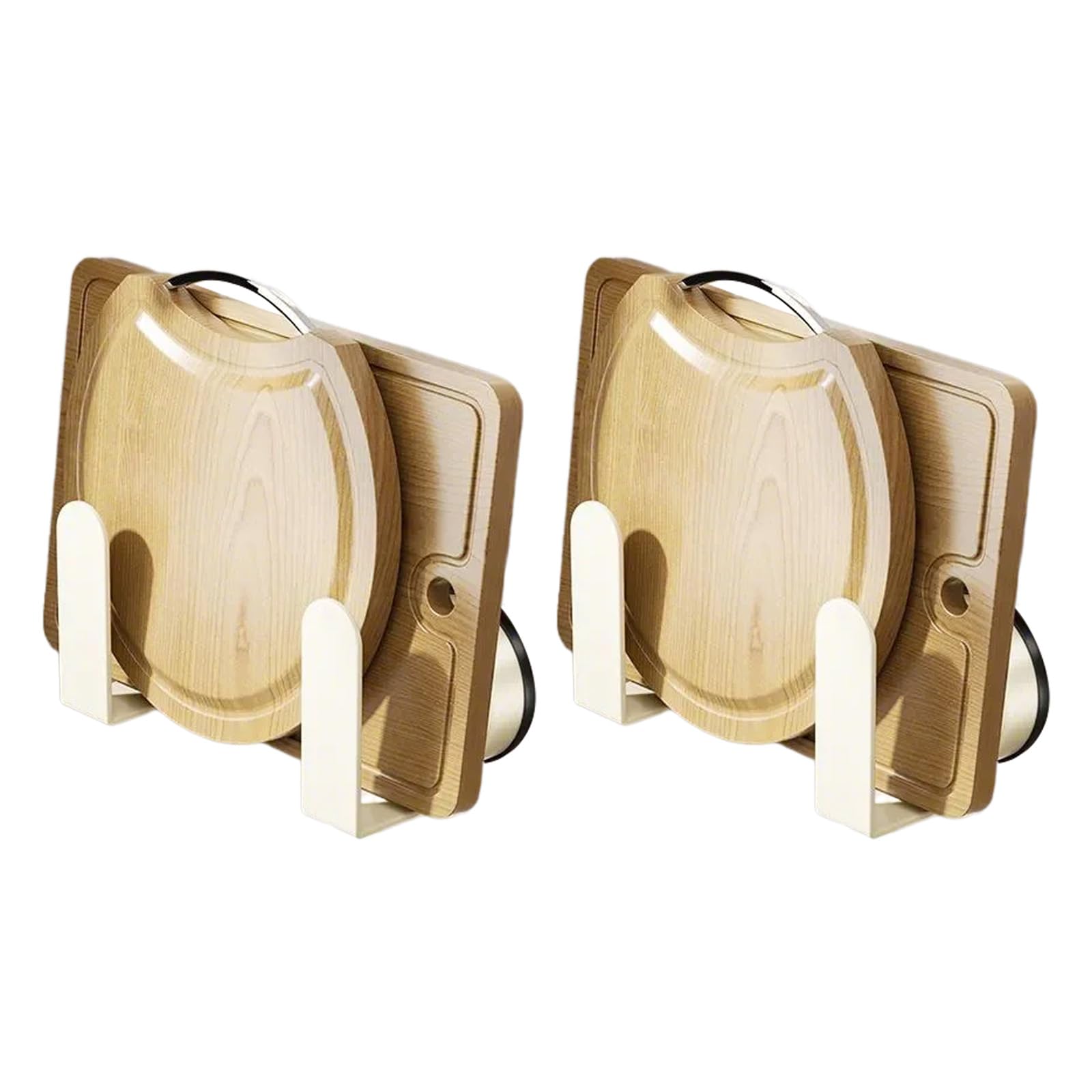 2pcs Space Efficient Pots Lid Holders Without Drilling Easy Installation for Tidying Kitchens and Organized Space Easy Installion Lid Holders