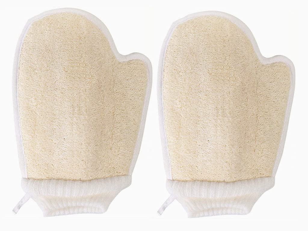 SLDHR Loofah Bath Exfoliating Gloves - Scrubbing Set of 2 Pieces