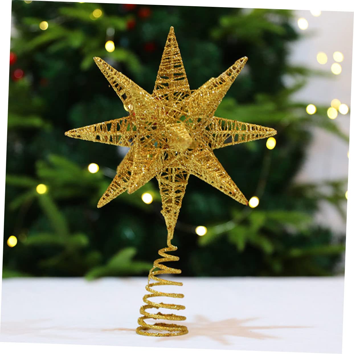 MAGICLULU 1pezzi Decorazione Natalizia Forma di Stella Oggetto Decorativo per Finestre Articolo per Festival Accessorio per Albero di Natale