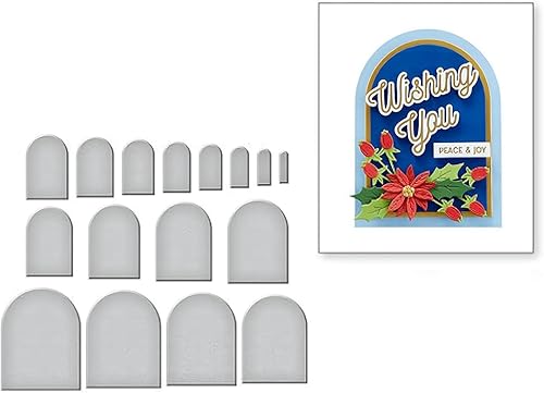 Miniatura 2 de Troqueles de metal de arco para hacer tarjetas, plantillas de corte para álbumes de recortes, álbum de fotos, plantilla de estampado de papel