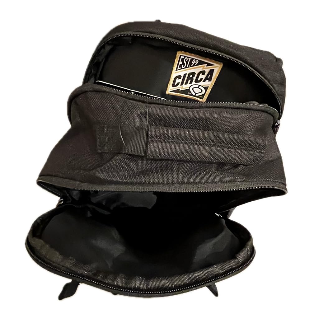 C1RCA Zaino logo BACKPACK doppio scomparto con porta skateboard 24 litri - nero