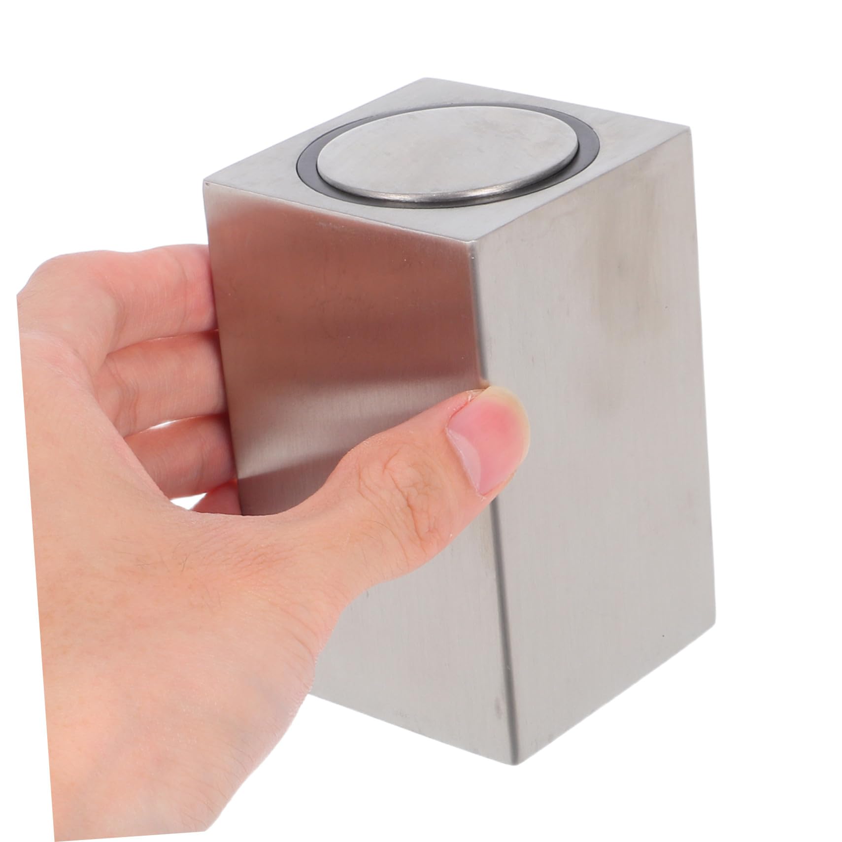 Dispensador de Palillos de Acero Inoxidable 304, Caja Portátil de Almacenamiento Cuadrada, Sistema de Presión Automático, Envase Higiénico para Viajes y Uso en Mesa de Comedor