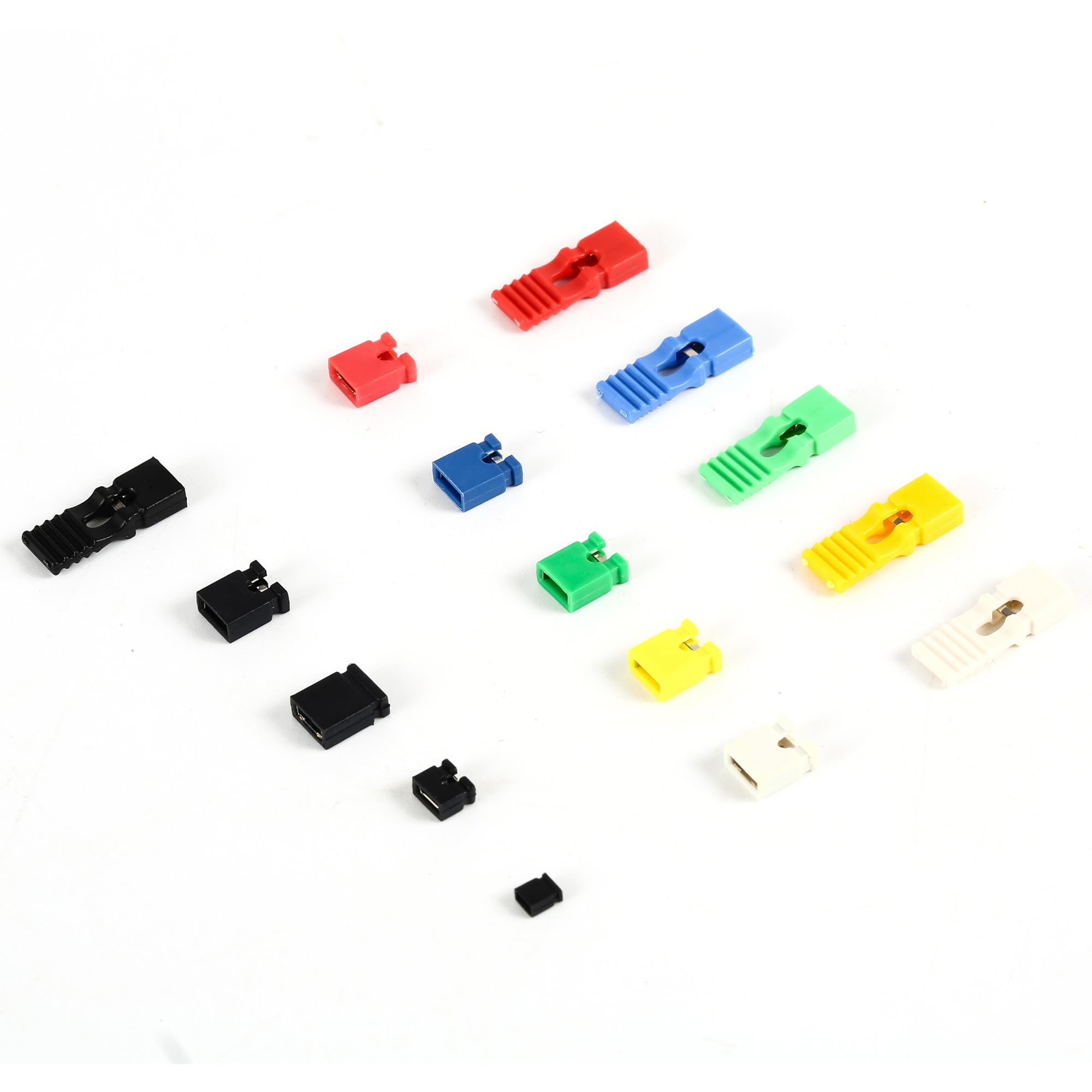 Set di 300 tappi misti da 2,54 mm/2,0 mm/1,27 mm per Arduino Raspberry Pi PCB PC Standard Circuit Board Jumper Cap Shunts collegamento pin blocks