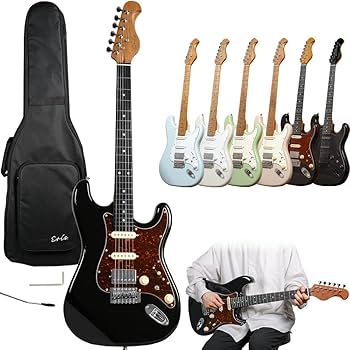 Amazon | Eris. Nestia べっ甲ブラック エレキギター ロース