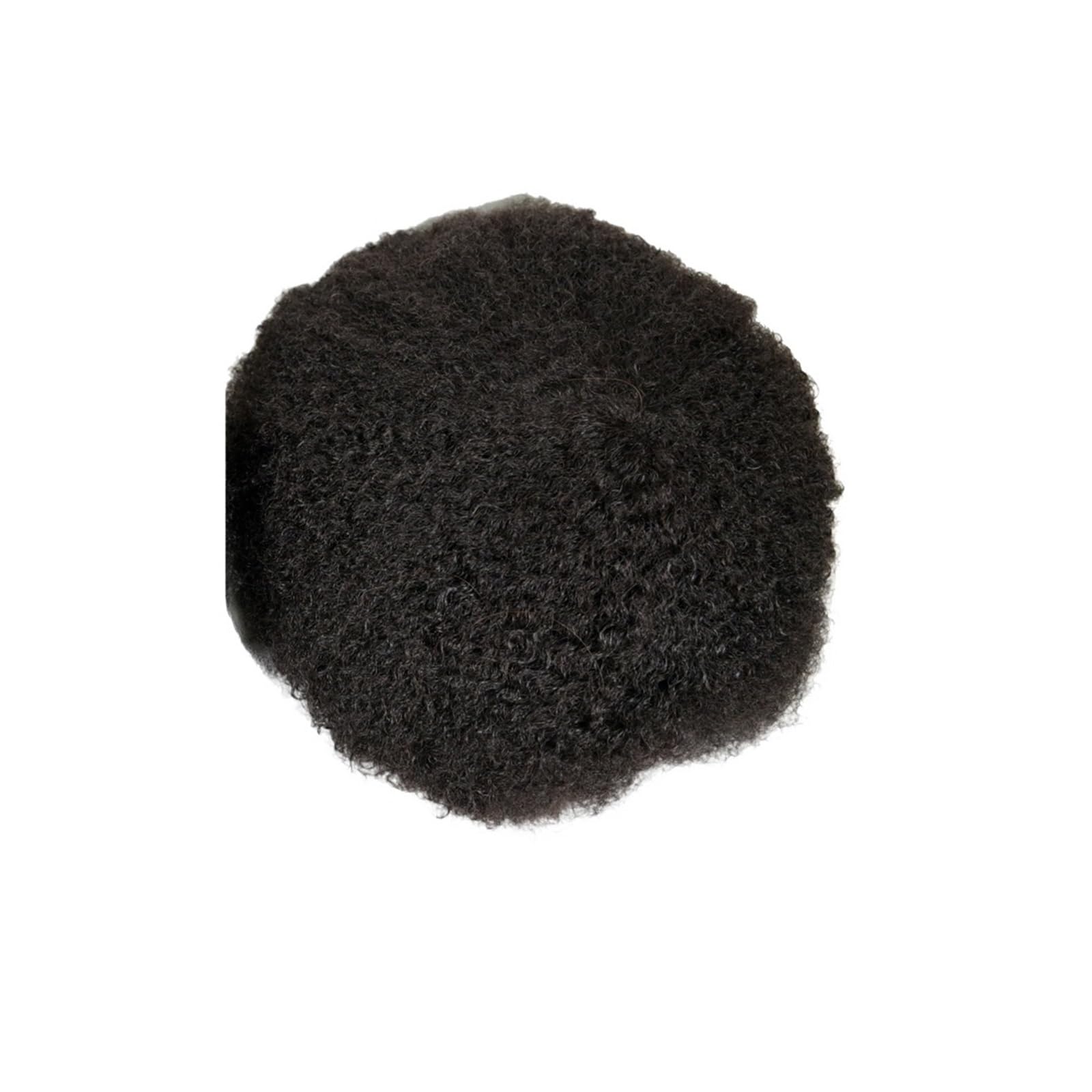 Uomini Tropper Protesi Sistema di Sostituzione dei Capelli Umani Veri Indiani unità Afro for arricciature da Uomo Nero(1B 6mm)