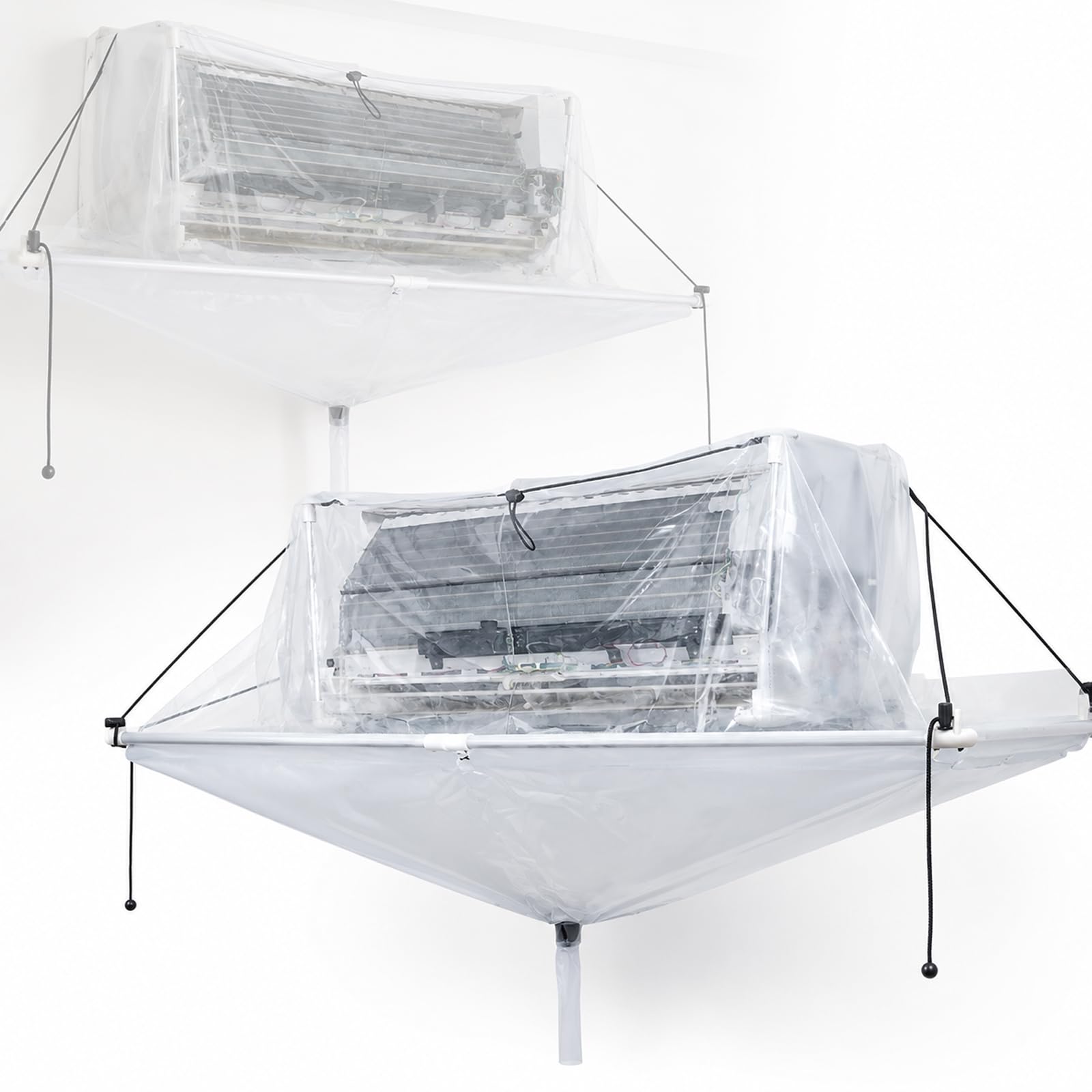 Yiyiran Light Professional Air Conditioner Cleaning Cover, Waterproof Dustproof Sealed Cleaning Bag With Water Collection Design, Transparent Splash Guard, Protects Walls Floors, For Indoor Unit Washing