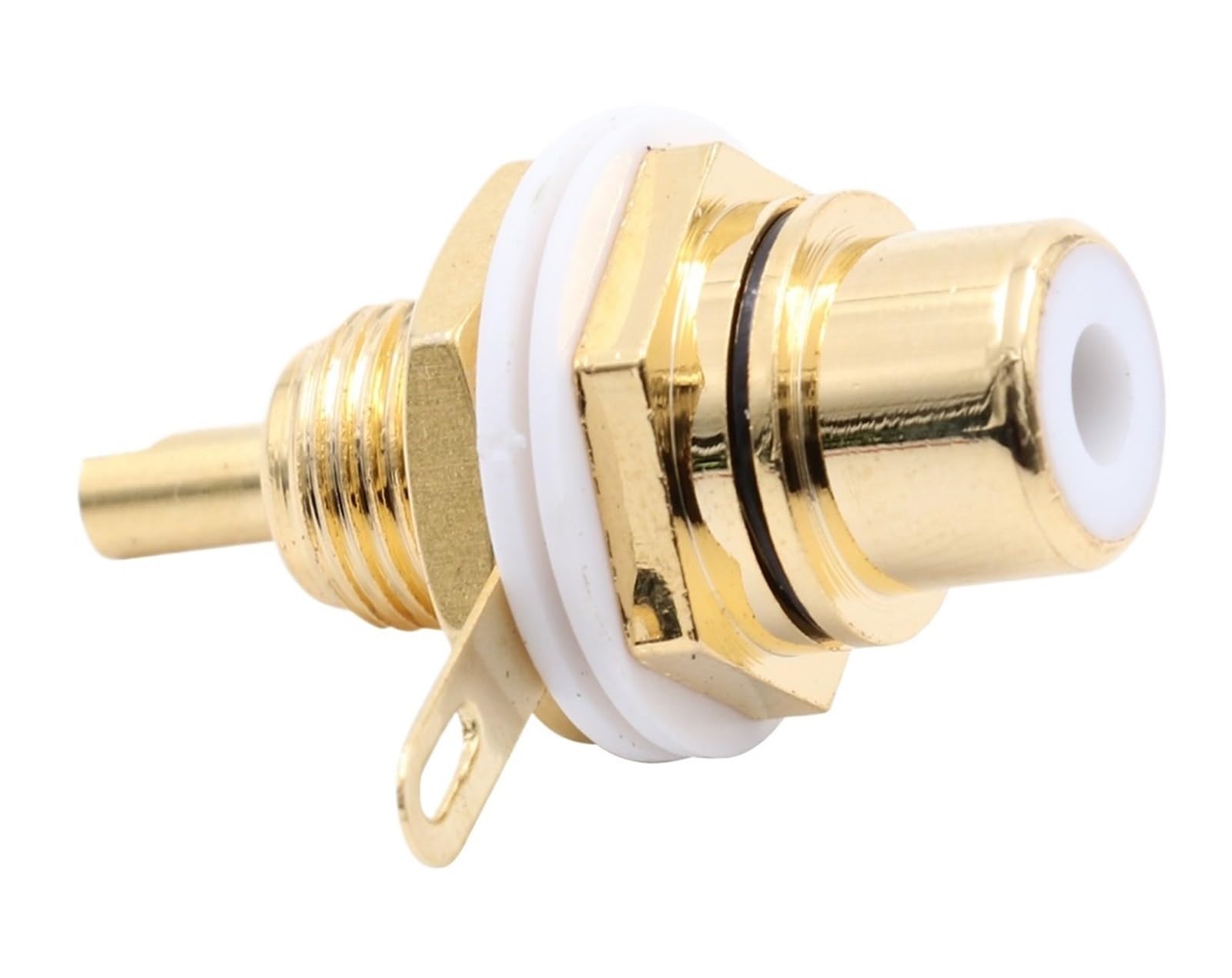 Prise RCA femelle en laiton plaqué or 24K, Terminal de connecteur de câble de Signal vidéo for montage sur panneau CD, ventes en vrac(100PCS)