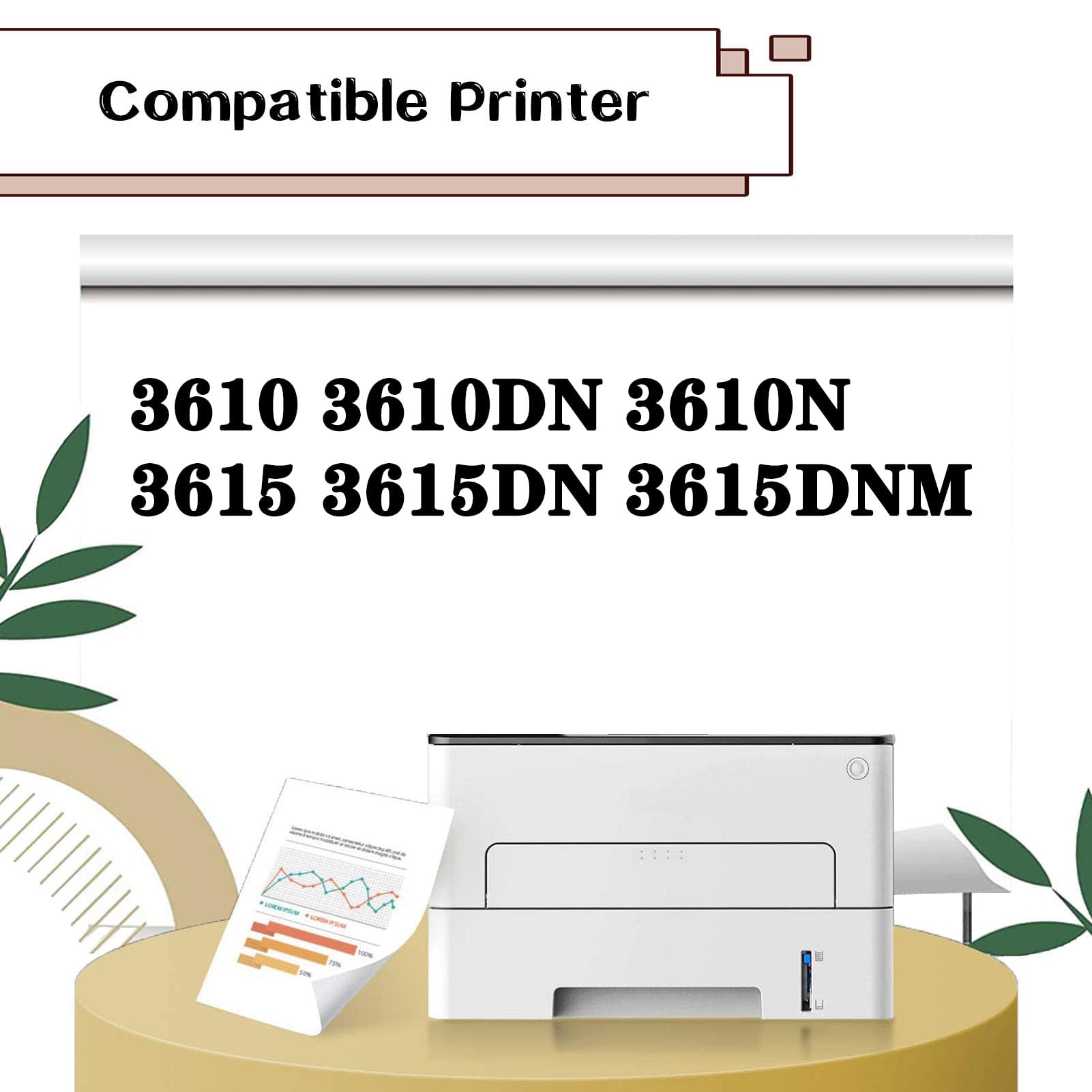 Cartuccia di toner ad alta capacità 106R02720 compatibile con le stampanti Per Xerox 3610, 3610DN, 3610N, 3615, 3615DN, 3615DNM 1