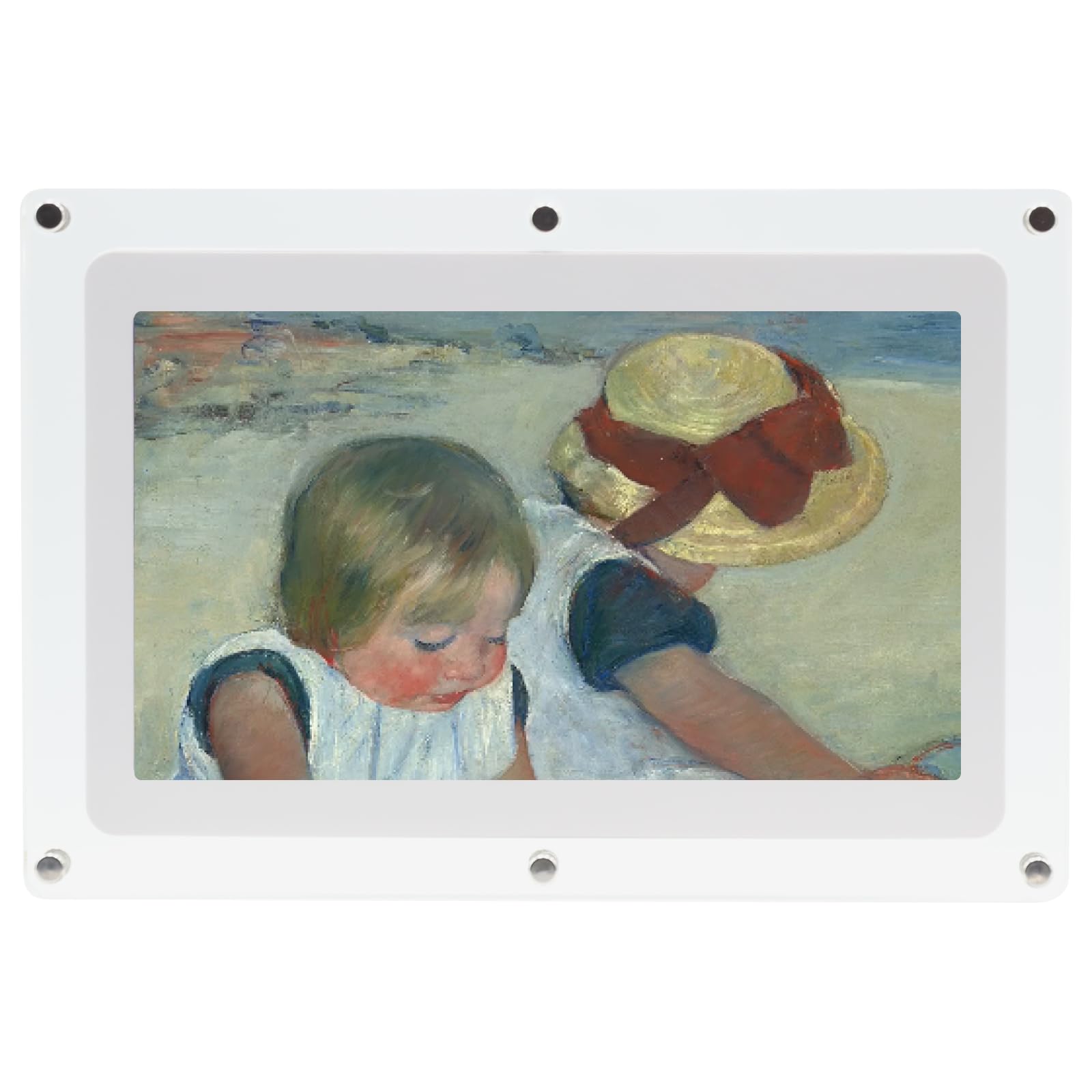 Canvia Kinetic Digital Art Rotating Collection of Cassatt Portrait Artwork – Slideshow Display with No Set Up Required – Durable Acrylic Frame - 5 Inch, 1000 mAh Battery